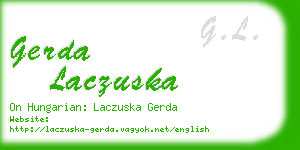 gerda laczuska business card